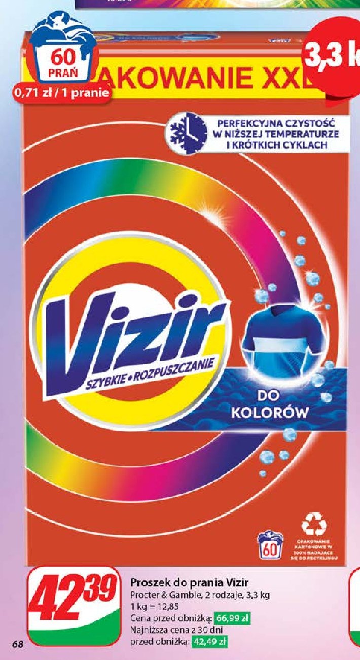 Proszek do prania do kolor贸w VIZIR AQUA PUDER promocja