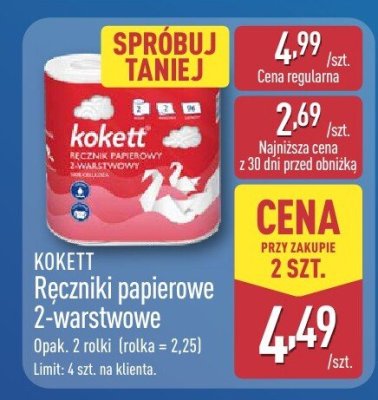 Ręczniki papierowe Kokett 2-warstwowe promocja w Aldi