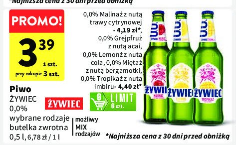 Piwo Żywiec jasne lekkie greipfruż promocja