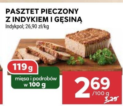 Pasztet pieczony z indykiem i gęsiną Indykpol promocja w Stokrotka