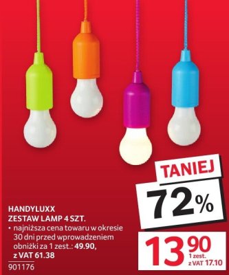 Lampa HANDYLUXX ZESTAW LAMP 4 SZT. promocja w Selgros