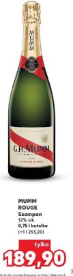 Szampan MUMM ROUGE  promocja w Kaufland