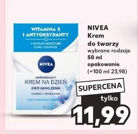 Krem do twarzy 24h booster nawilżenia + odświeżenie na dzień Nivea essentials promocja