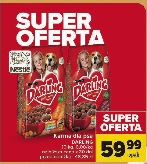 Karma dla psa mięso-warzywa Purina darling promocja