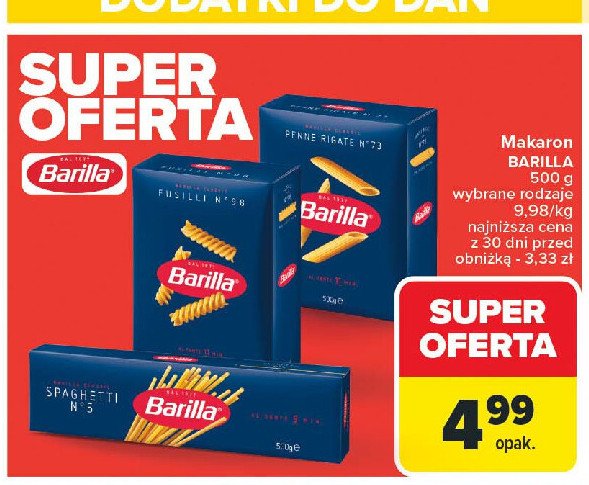 Makaron fusilli Barilla promocja