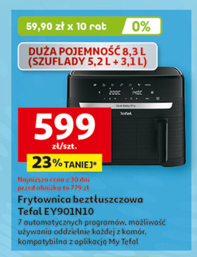 Frytkownica bezt艂uszczowa ey901n10 Tefal promocja
