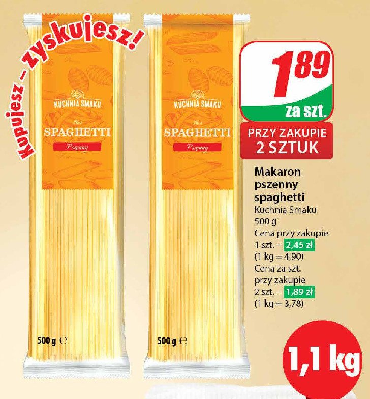 Makaron spaghetti Kuchnia smaku promocja