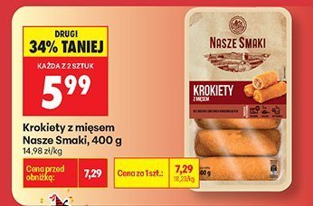 Krokiety z mięsem Nasze Smaki, 400 g promocja w Biedronka