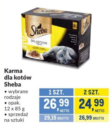 Karma dla kotów Sheba różne rodzaje promocja w Makro