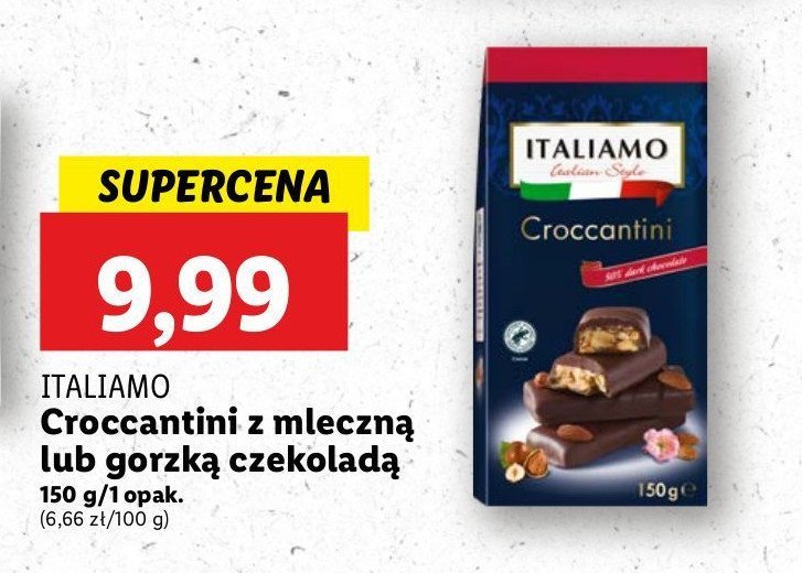 Croccantini w czekoladzie gorzkiej Italiamo promocja