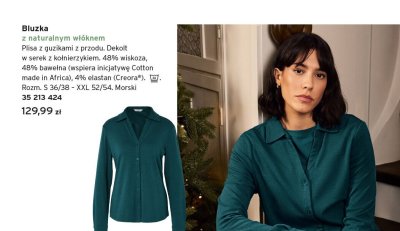 Bluzka z naturalnym włóknem morski promocja w Tchibo