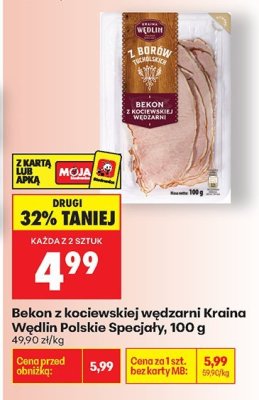 Bekon z kociewskiej wedzarni Polskie Specjały 100 g promocja w Biedronka