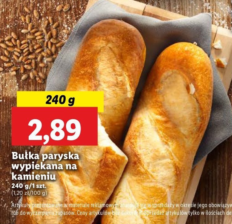 Bułka paryska na kamieniu promocja