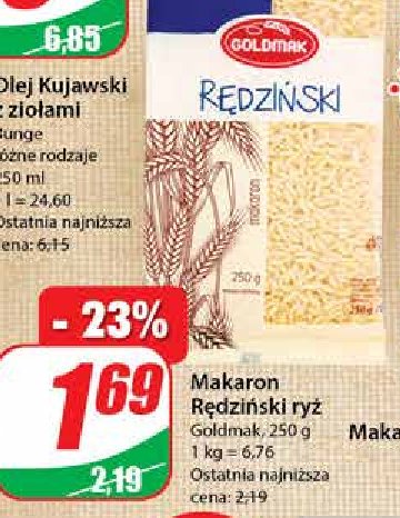 Makaron rędziński ryż Goldmak promocja