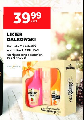 Likiery + 2 kieliszki DALKOWSKI ADVOCAAT promocja w Stokrotka