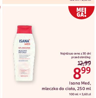 Mleczko do ciała Isana med promocja