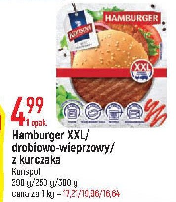 Hamburgery wieprzowo-drobiowe Konspol promocja