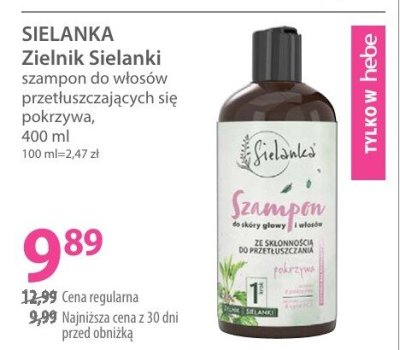 Szampon Zielnik Sielanki do włosów przetłuszczających się pokrzywa promocja w Hebe