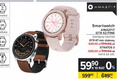 Smartwatch amazfit gtr 42 pink Xiaomi promocja