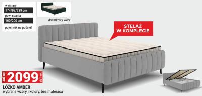 Łóżko ŁÓŻKO AMBER wybrane wzory i kolory, bez materaca promocja w Merkury Market