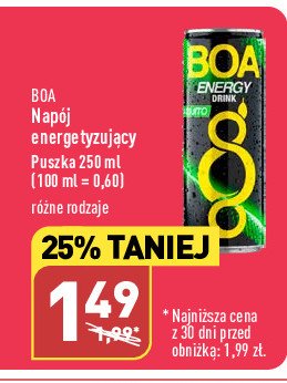 Napój energetyczny mojito Boa energy drink promocja