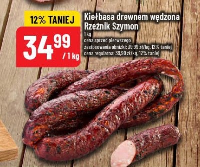 Kiełbasa drewnem wędzona Rzeźnik Szymon promocja w POLOmarket