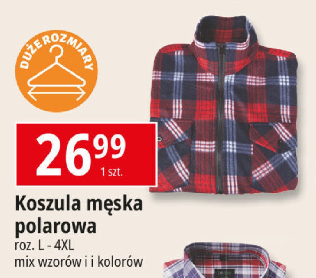 Koszula męska polar l-4xl promocja