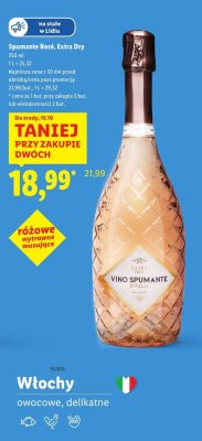 Wino musujące Spumante Rosé Extra Dry 750 ml Vino Spumante promocja