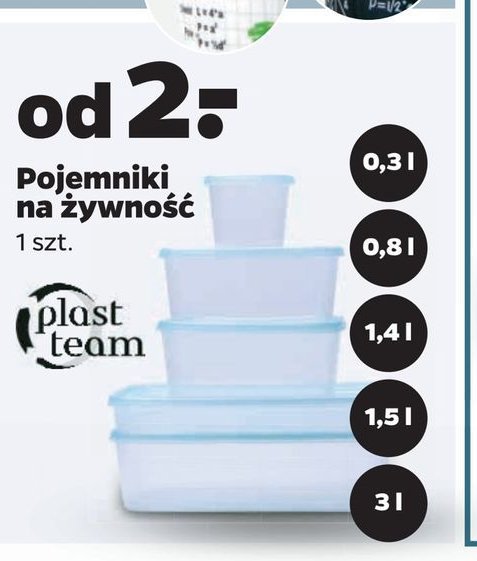 Pojemnik do żywności 0.3 l Plast team promocja