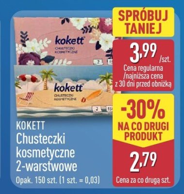 Chusteczki kosmetyczne Kokett 2-warstwowe promocja w Aldi
