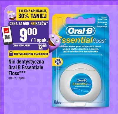 Nić dentystyczna Oral B Essentiale Floss promocja w POLOmarket