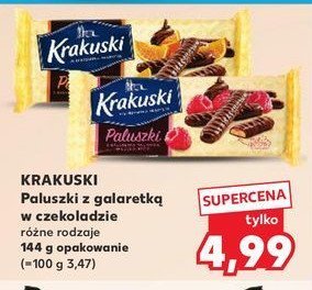 Paluszki w czekoladzie z galaretk膮 malinow膮 Krakuski paluszki Krakuski bahlsen promocja