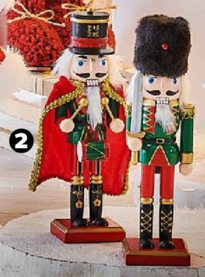 Figurka drewniny Dziadek do orzechów 25 cm, różne wzory promocja w Netto