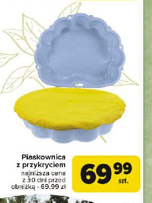 Piaskownica muszelka z przykryciem promocja w Carrefour