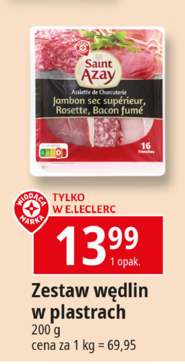 Zestaw wędlin - rosette + bacon & jambon sec Wiodąca marka saint azay promocja