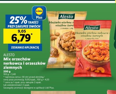 Mieszanka orzech贸w nerkowca i orzeszk贸w ziemnych z papryczk膮 chili Alesto promocja