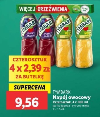 Napój jabłko jagoda + cytryna mięta Tymbark promocja