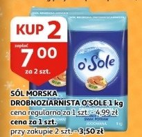 Sól morska jodowana drobnoziarnista O'sole promocja