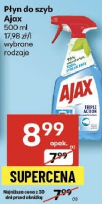 Płyn do szyb Ajax promocja w Delikatesy Centrum