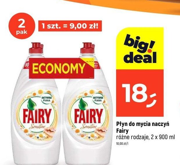 Płyn do mycia naczyń chamomile Fairy promocja w Dealz