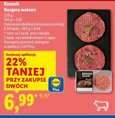 Burgery wołowe promocja w Lidl