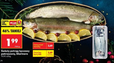Świeży pstrąg tęczowy promocja w Biedronka