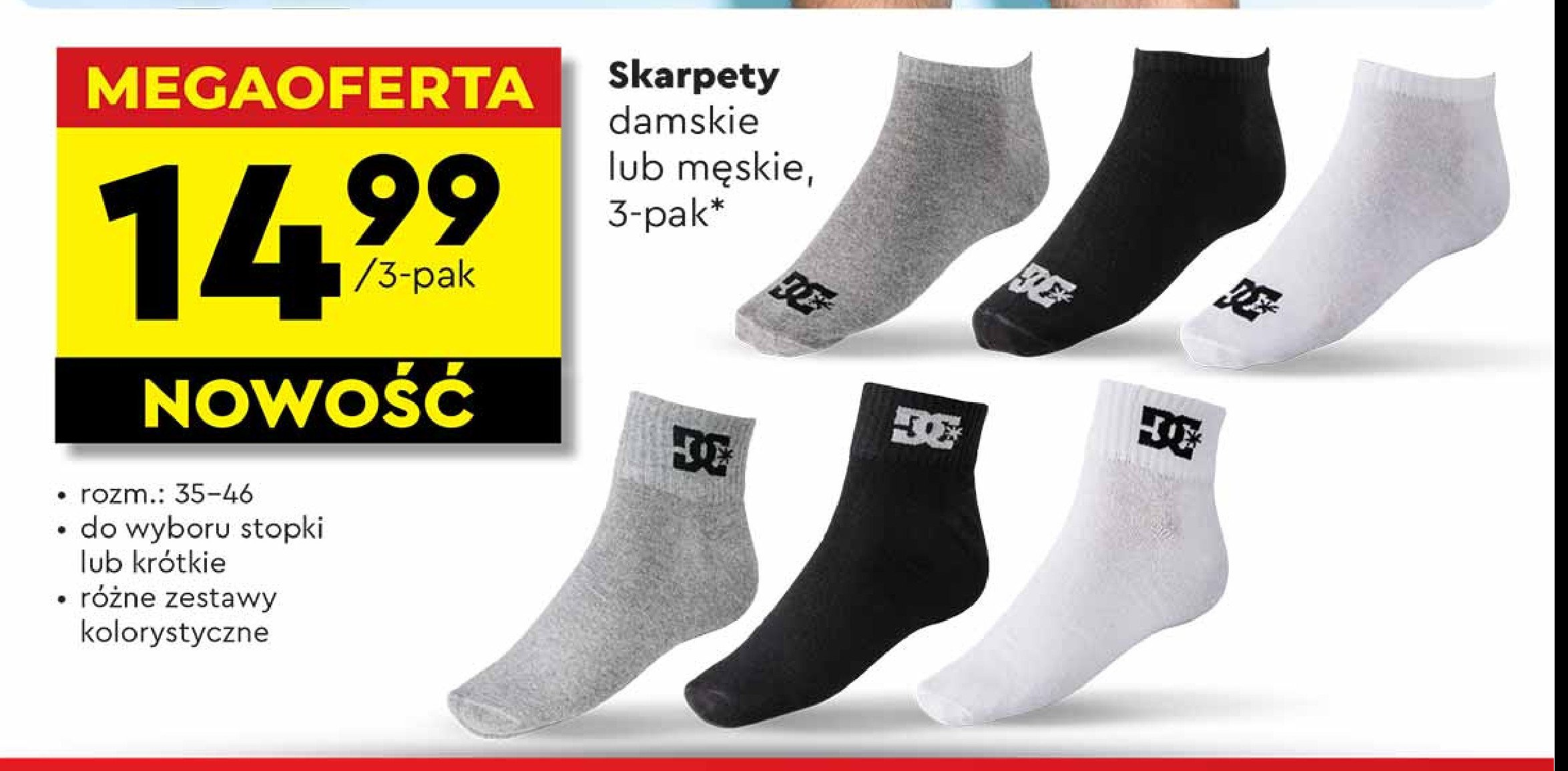 Skarpety damskie rozm. 35-46 promocja w Biedronka