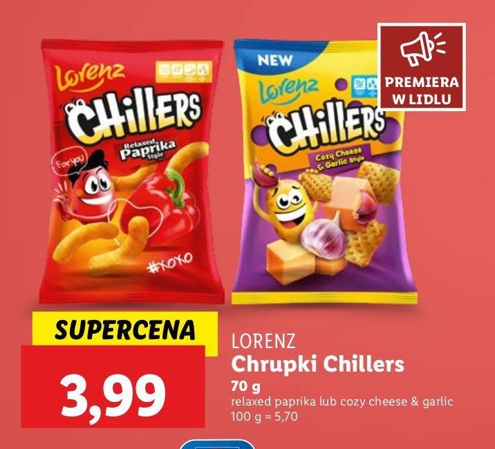 Chrupki relaxed paprika Lorenz chillers promocja