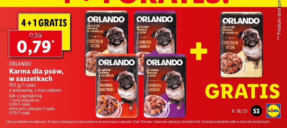 Karma dla psa kurczak z ryżem Orlando promocja