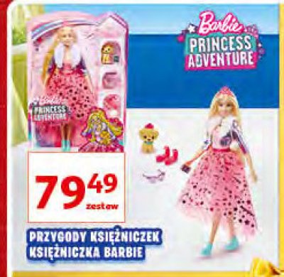 Lalka barbie przygody księżniczek Mattel promocja