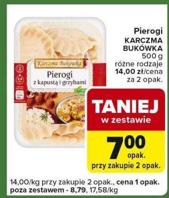 Pierogi KARCZMA BUKOWIKA z kapustą i grzybami promocja w Carrefour Express