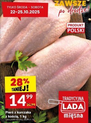 Pierś z kurczaka z kością i ze skórą Mięsne specjały zawsze świeże promocja w Twój Market