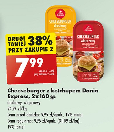 Cheeseburgery drobiowe Danie express promocja