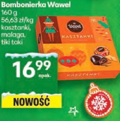 Bombonierka Wawel Kasztanki tiki taki malaga promocja w Delikatesy Centrum